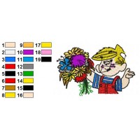 Dennis the Menace Embroidery Design 16